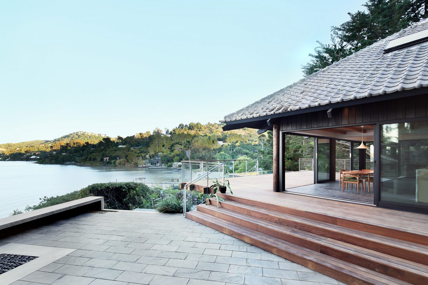 The house on the lake with a terrace