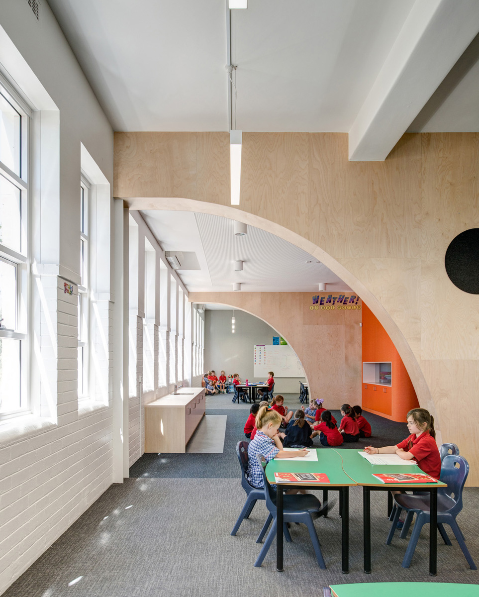 Primary school with a colorful interior