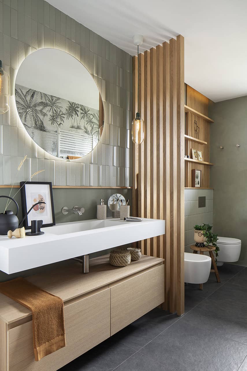 The material and the colour of a mini-apartment in Milan