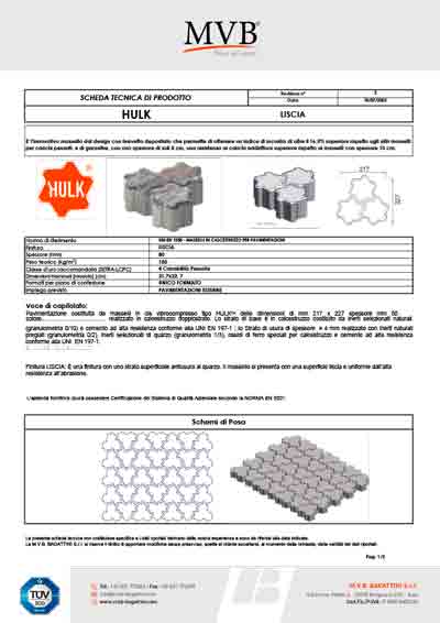 HULK-Scheda tecnica
