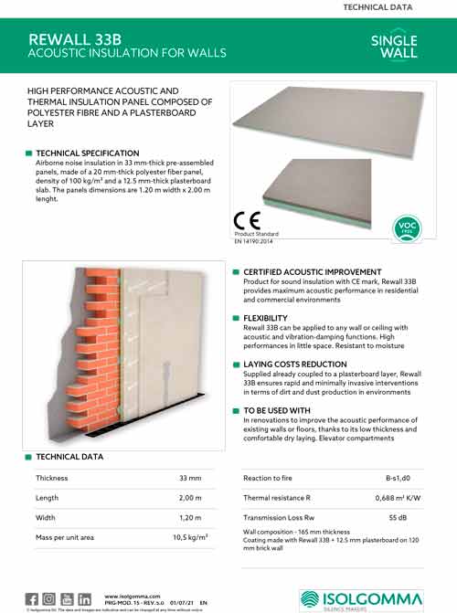 REWALL 33B-Data sheet