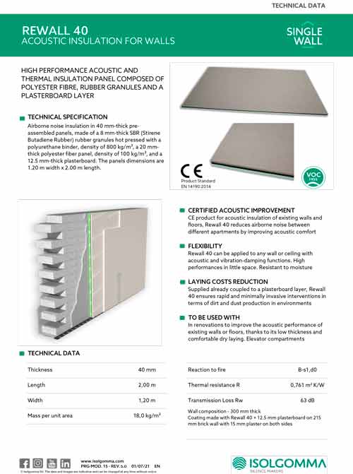 REWALL 40-Scheda tecnica