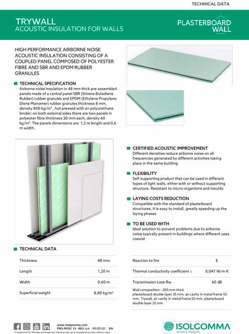 TRYWALL 48-Data sheet