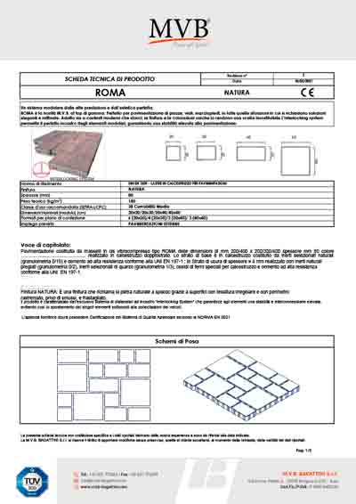 ROMA8-Natura-Scheda tecnica