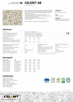 CELENIT AB - Scheda tecnica