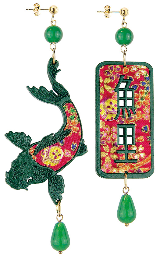 Anemone Fuji Koi, la colección de joyas de seda y laca colorida inspirada en Japón.