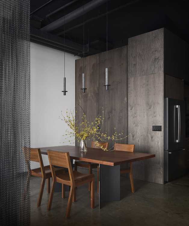 Transformation of a commercial space in Seattle. Photography studio with a sleeping area