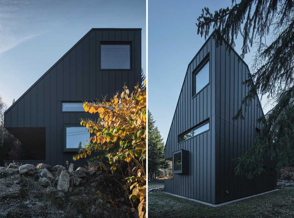 Vacation home in Czech Republic. Shades of gray echo the local color