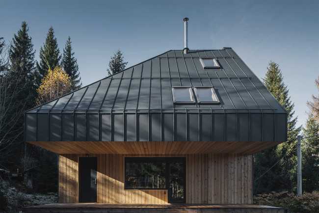 Vacation home in Czech Republic. Shades of gray echo the local color