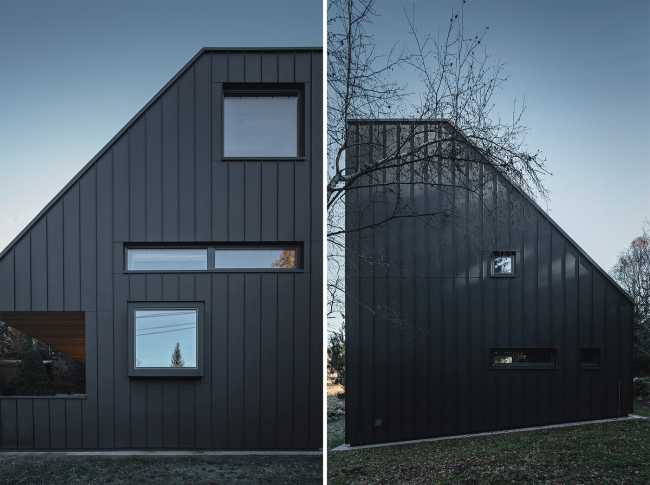 Vacation home in Czech Republic. Shades of gray echo the local color