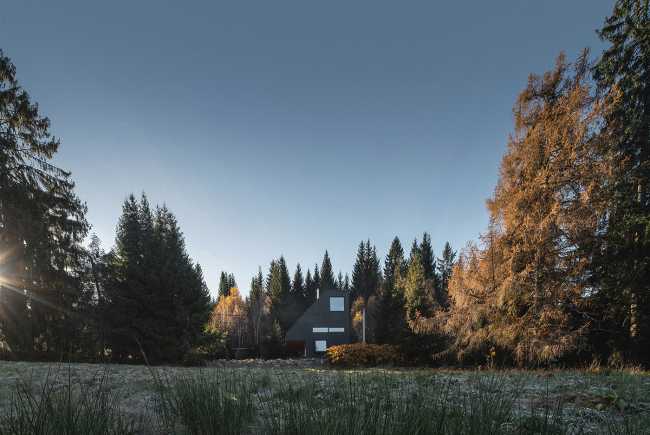 Vacation home in Czech Republic. Shades of gray echo the local color