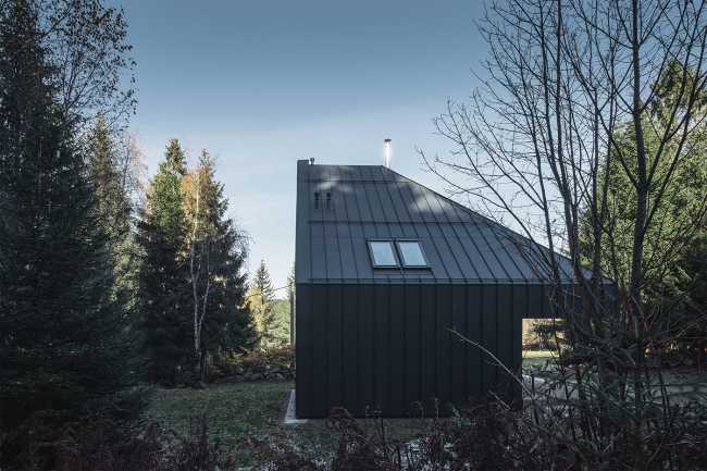 Vacation home in Czech Republic. Shades of gray echo the local color