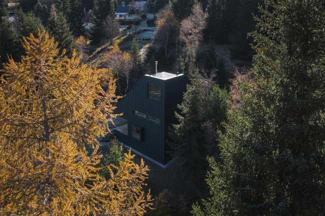 Vacation home in Czech Republic. Shades of gray echo the local color