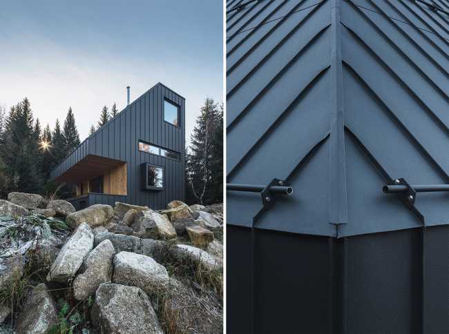 Vacation home in Czech Republic. Shades of gray echo the local color