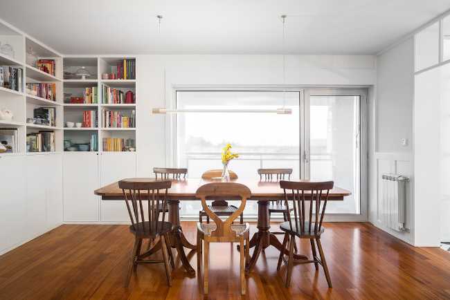 Revised internal structure of a flat. Increased visual communication between rooms