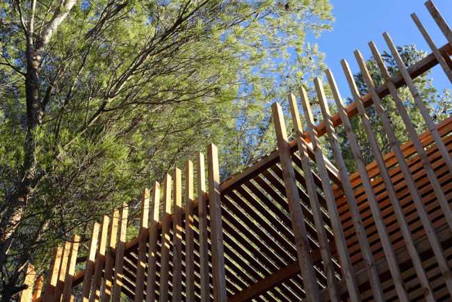 Wooden suites at the Grand Cepage Hotel, resembling the sophisticated nests among the reeds, are reflected in the lake for a primordial living experience