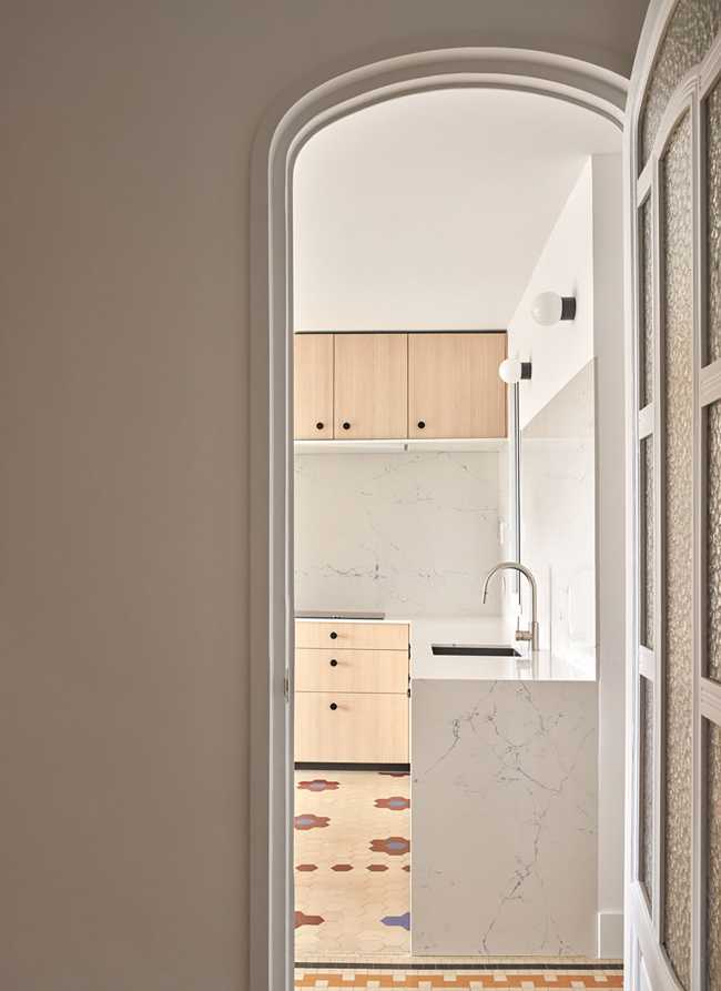 House Cas 8 recovery of the original mosaics of the penthouse in Valencia
