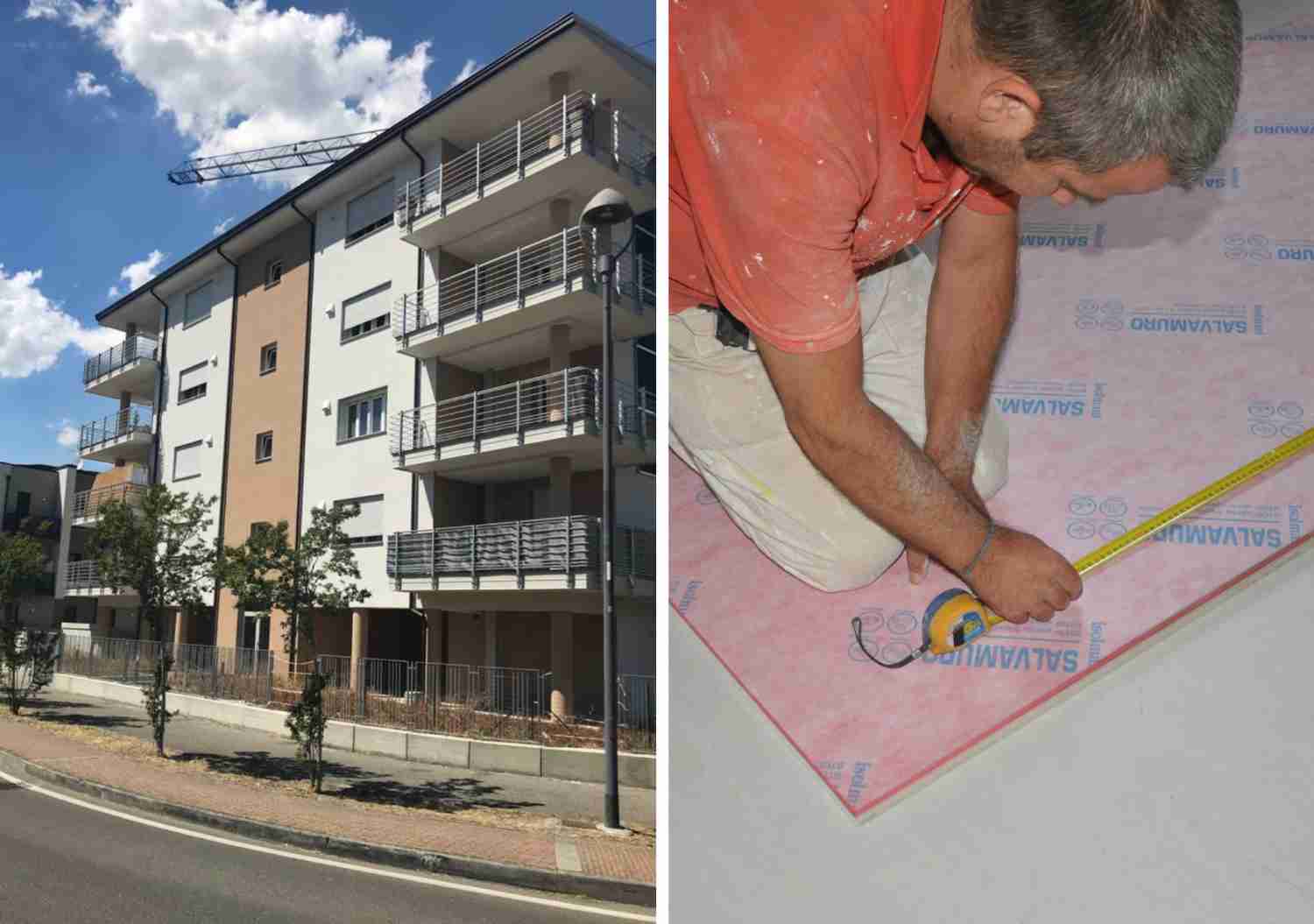 Complesso nzeb “residenze nel blu di dipinto di blu” di piacenza. l’innovazione del sistema a secco per l’isolamento acustico