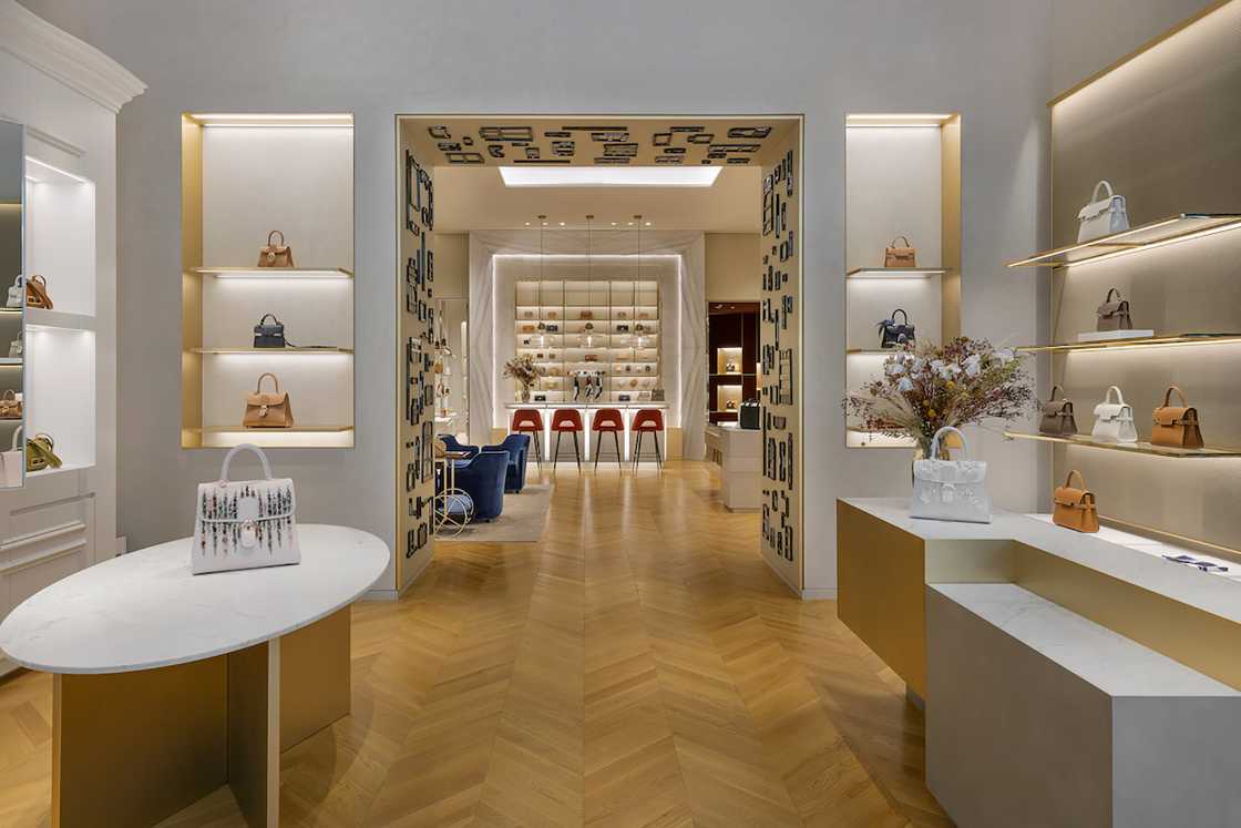A new Delvaux boutique in the Dubai Mall. The iconic leather goods
