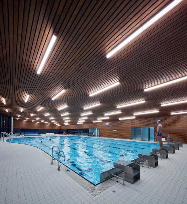 Louny municipal swimming pool is like a sharp rock revealing its precious heart for the well-being of citizens