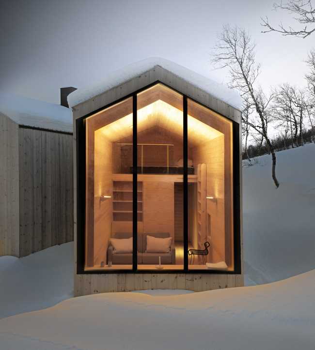 The beauty of the Split View Mountain Lodge between form and materiality