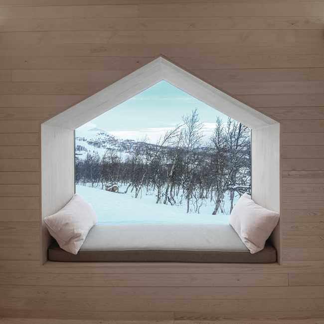 The beauty of the Split View Mountain Lodge between form and materiality