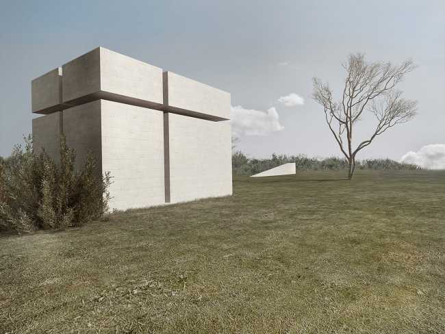 Contemplative space to investigate the contrast between past and present, familiar and unfamiliar. Artsakh Church