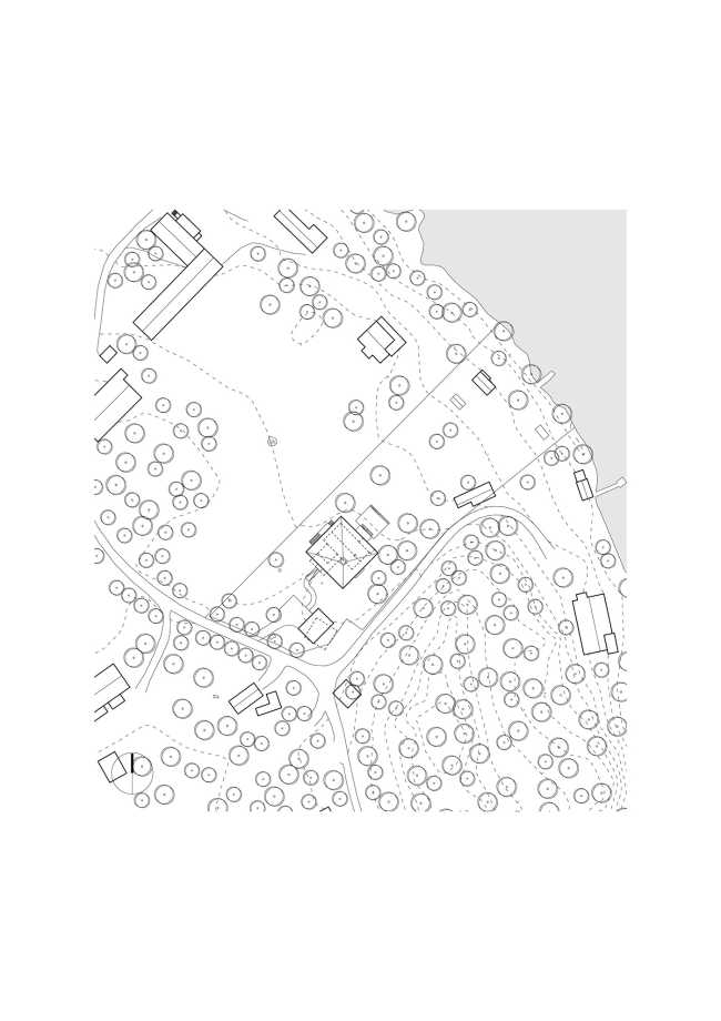 Pokrinniemi House and its original cross-shaped space. Four different views of the precious landscape
