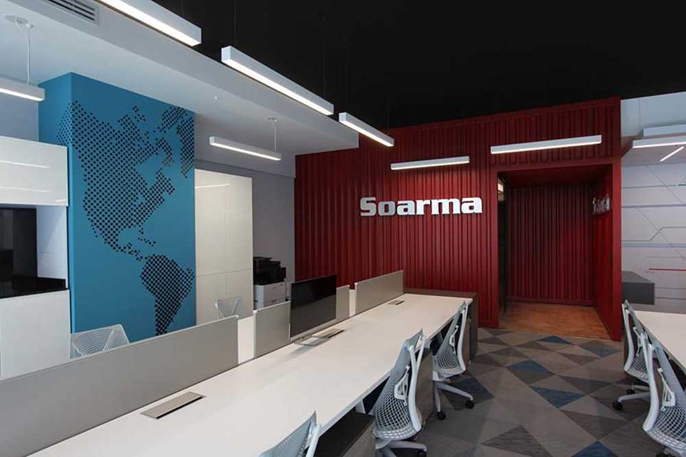 Realization of the new dynamic and contemporary Soarma offices