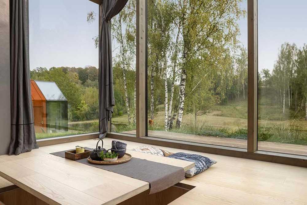 Cabins and saunas from latvian tradition at Ziedlejas Wellness Resort