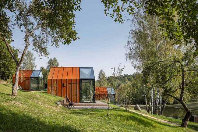 Cabins and saunas from latvian tradition at Ziedlejas Wellness Resort