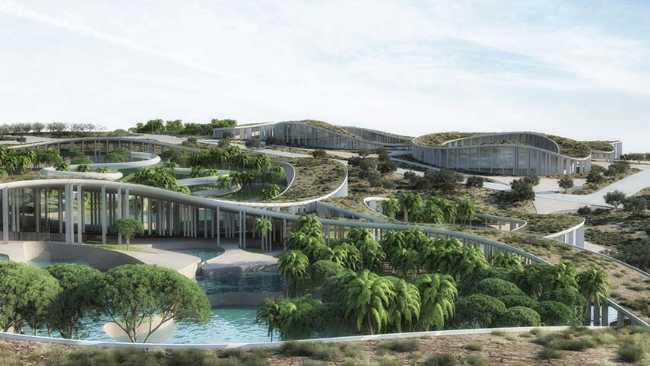 Roof gardens and green oases at the Tetusa Oasis Thermal Resort in Turkey