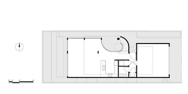 Villa at Sunset Terrace created around a vortex space