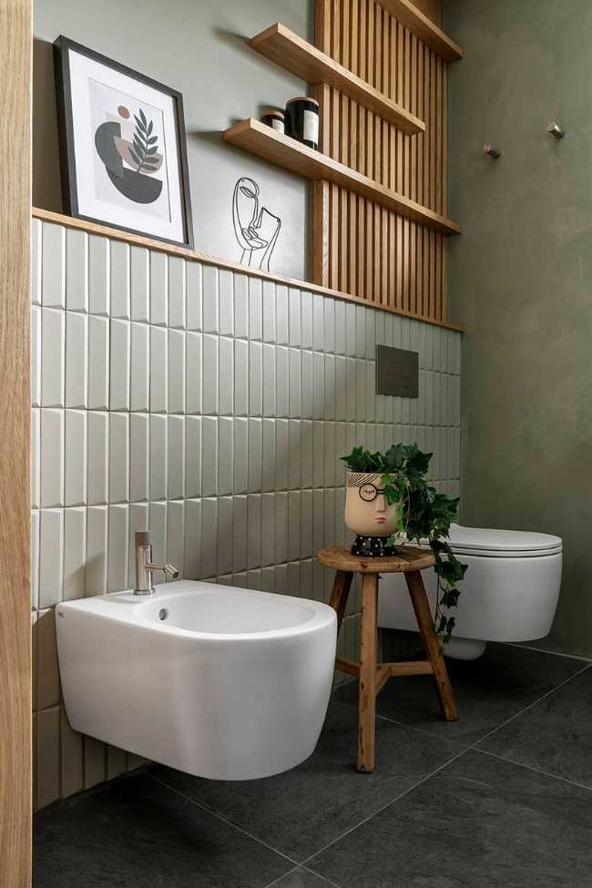 The material and the colour of a mini-apartment in Milan