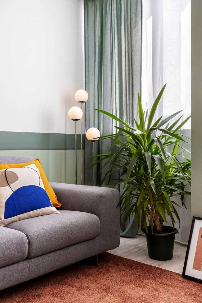 The material and the colour of a mini-apartment in Milan