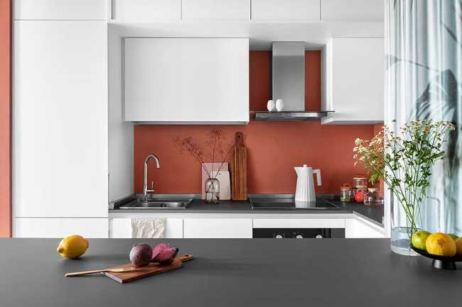 The material and the colour of a mini-apartment in Milan