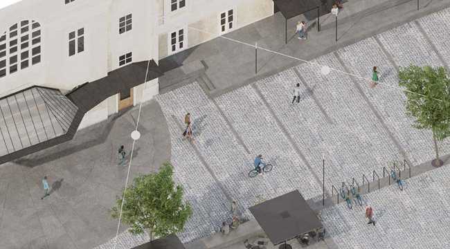 Requalification du Corso Libertà Superiore à Merano. Un dessin du silence