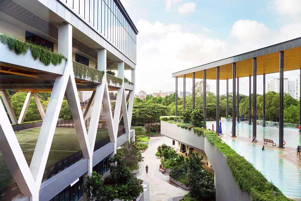 SAFRA Choa Chu Kang Clubhouse es un oasis de bienestar para personas y el medio ambiente