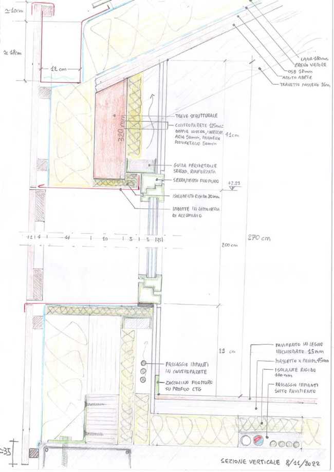 Casa Sgarbina in concrete and wood among the vineyards of Oltrepò Pavese