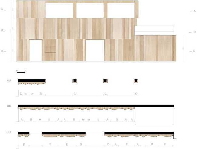 Interior of Casa Associazioni Falzes architecture for the Community