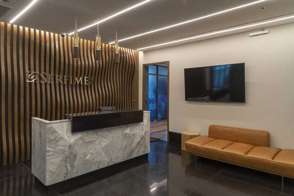 Corporate interior for an elegant and tempered image: Serfimex