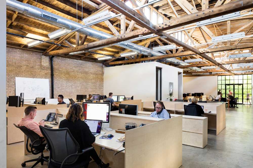 office with brick exterior