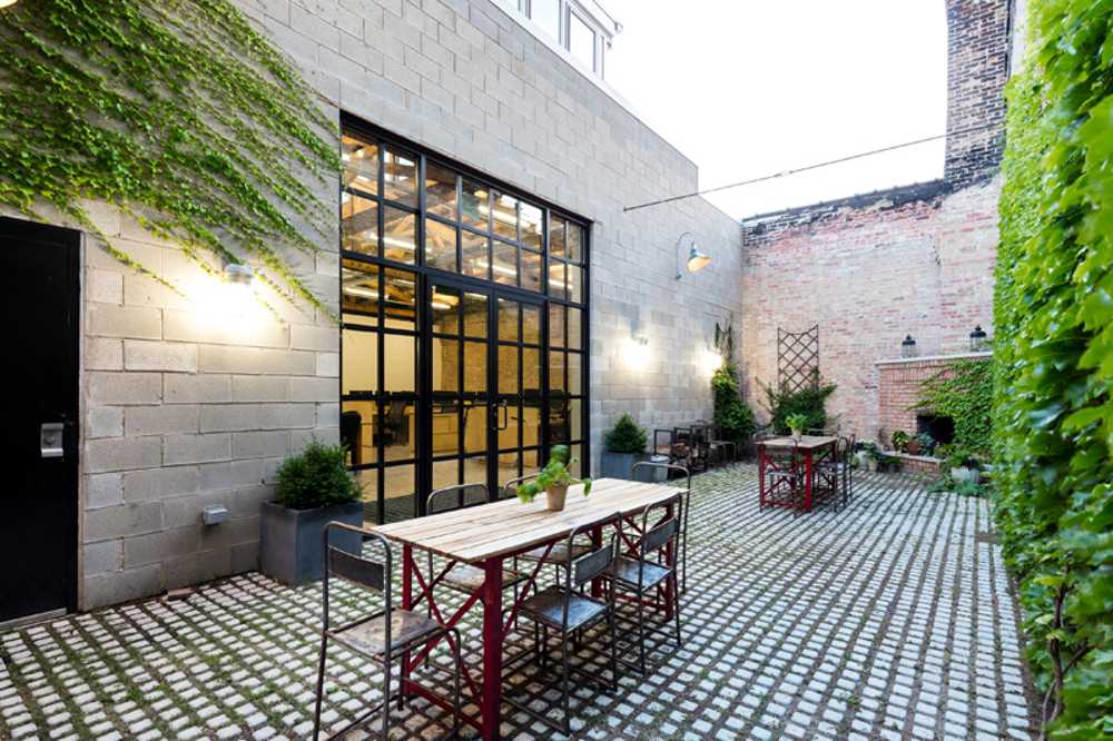 office with brick exterior