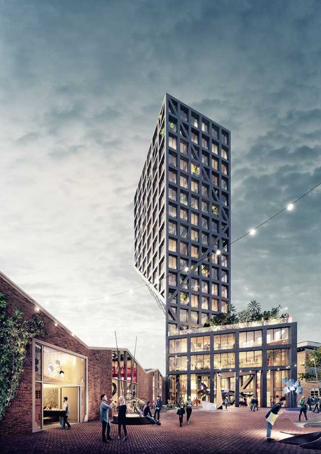 glass tower and new urban scenery