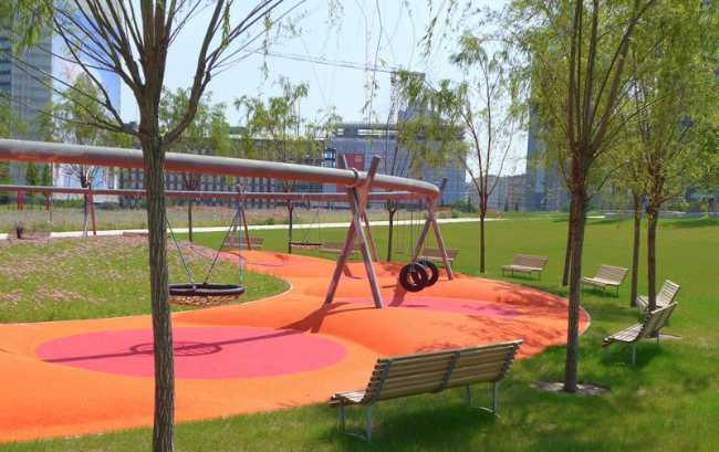 Route and functions within the park