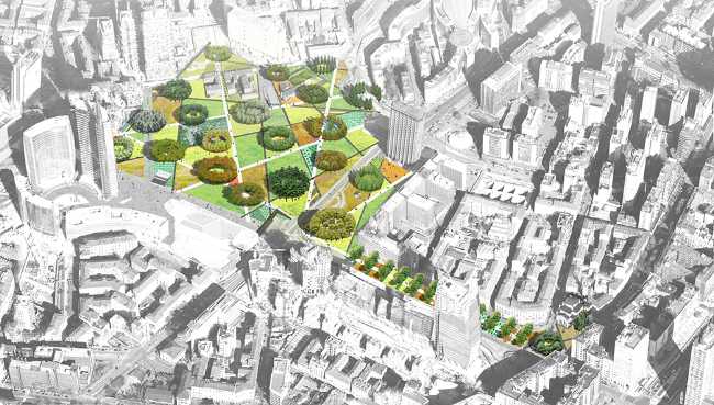 Insertion of the park in the city