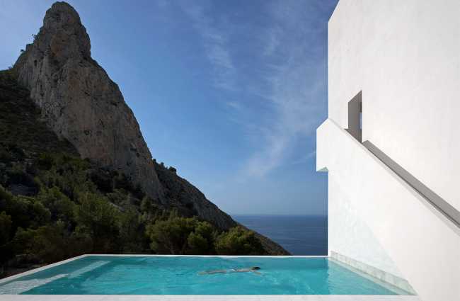 Swimming pool of a villa by the sea