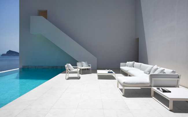Swimming pool of a villa by the sea