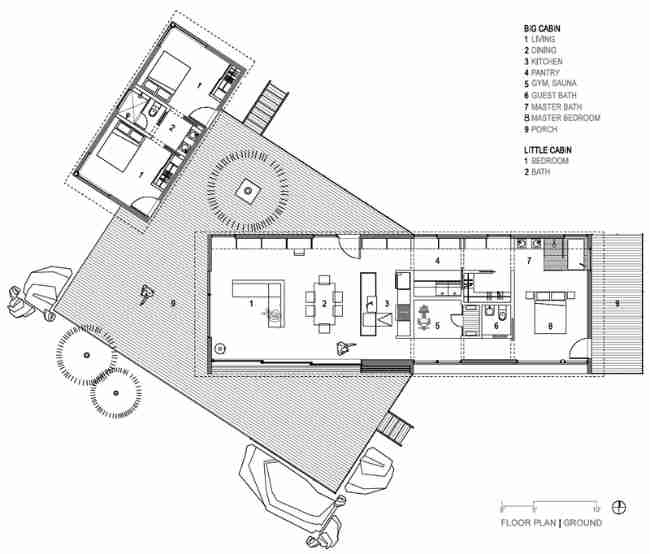 Big Cabin Little Cabin, wood architecture redefines modern contact with nature