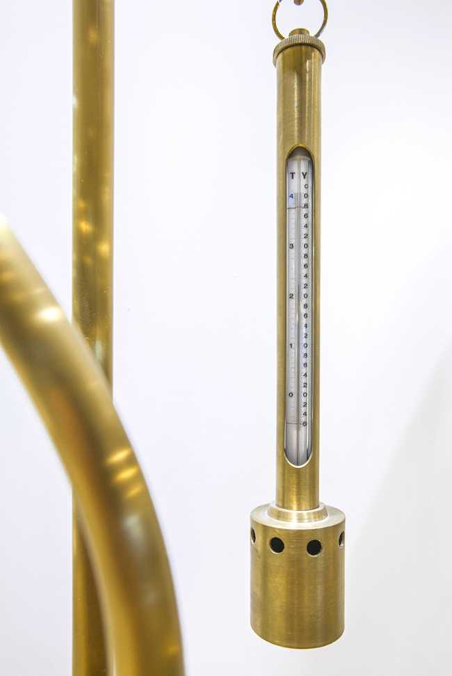 interior concept store white gold thermometer detail